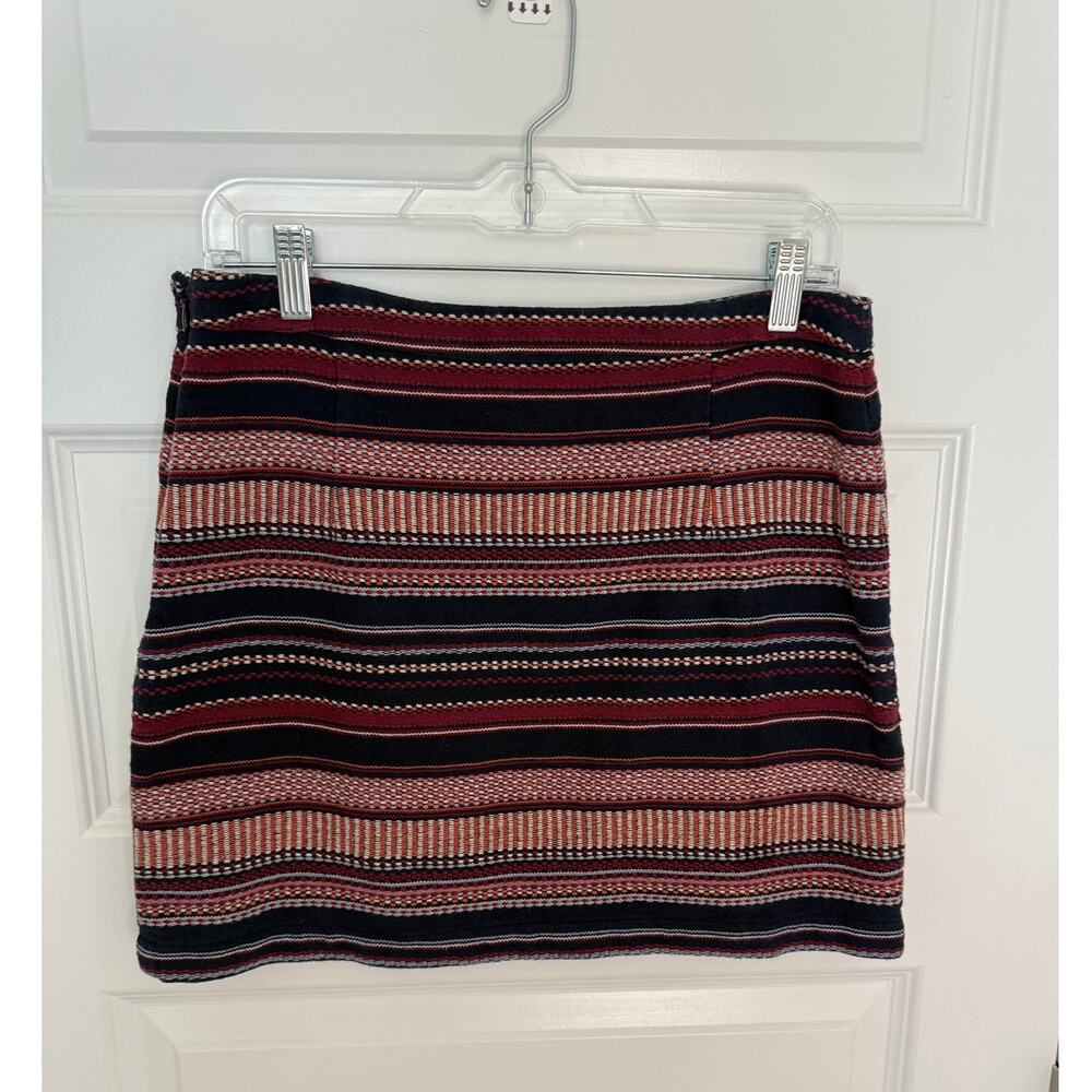 Hollister Multicolor Knit Mini Skirt Women’s Size 9 Cotton Fall Winter Casual
